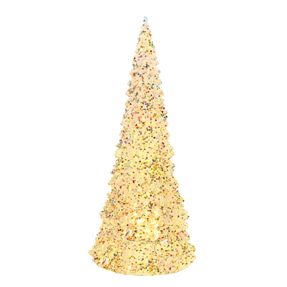 Kurt S. Adler JEL2018 15.5 in. Battery Operated LED Silver Iridescent Tabletop Christmas Tree