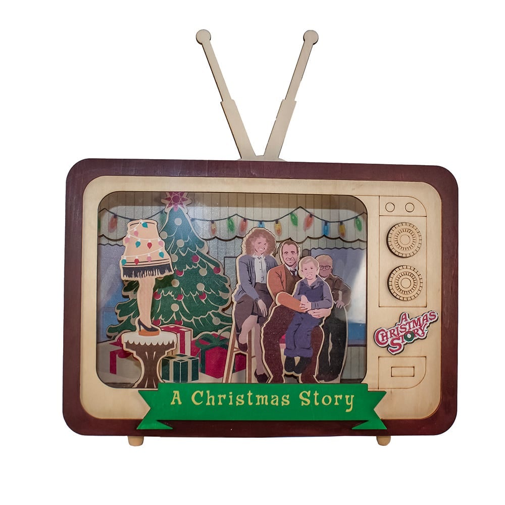 CS5251 7 in. Battery Operated LED Lighted Musical TV Table Piece
