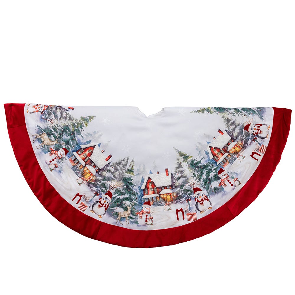 Kurt S. Adler TS0323 48 in. Velvet Beaded Tree Skirt