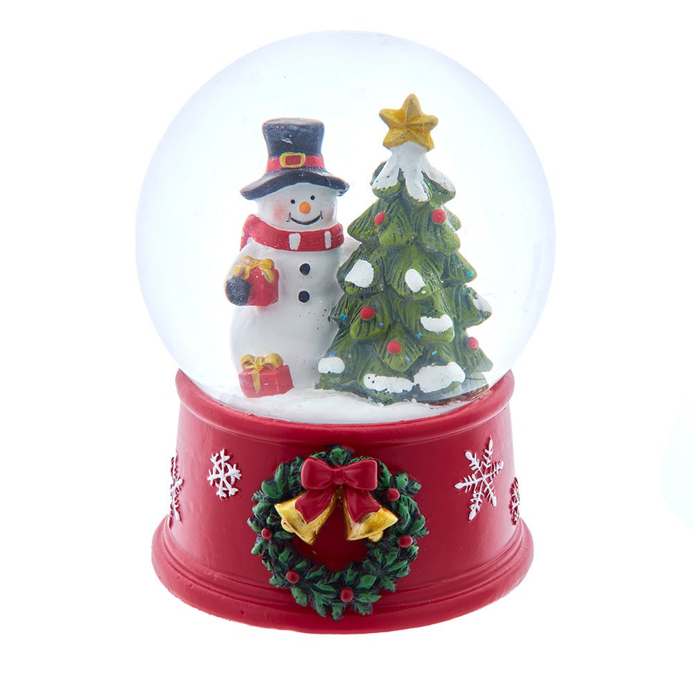Kurt S. Adler G5010 5 in. Wind-Up Musical Snowman with Water Globe