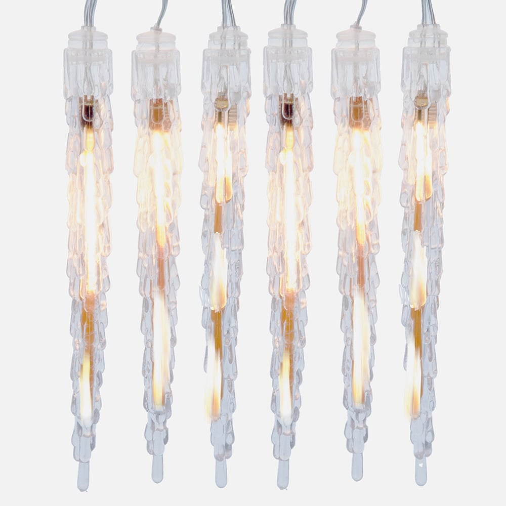 Kurt S. Adler AD2866WW 10-Light LED Warm White Icicle Light Set