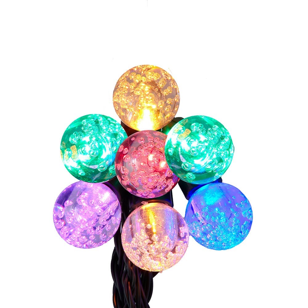 Kurt S. Adler AD2849 40-Light Warm White LED G40 Globe Yard Stakes - 10 Piece