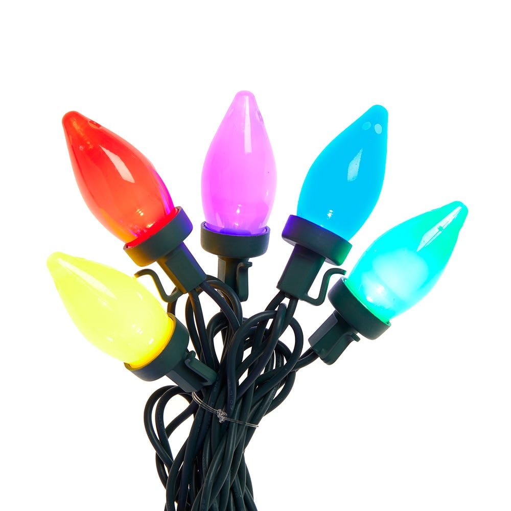 Kurt S. Adler UL5208M 100 Lights Multi-LED C7 OPAQUE String Lights