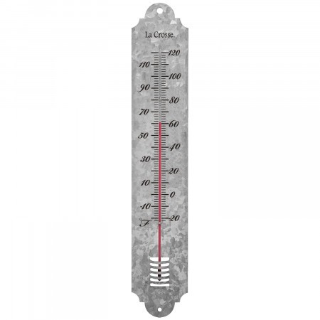 19.25 in. Galvanized Metal Thermometer