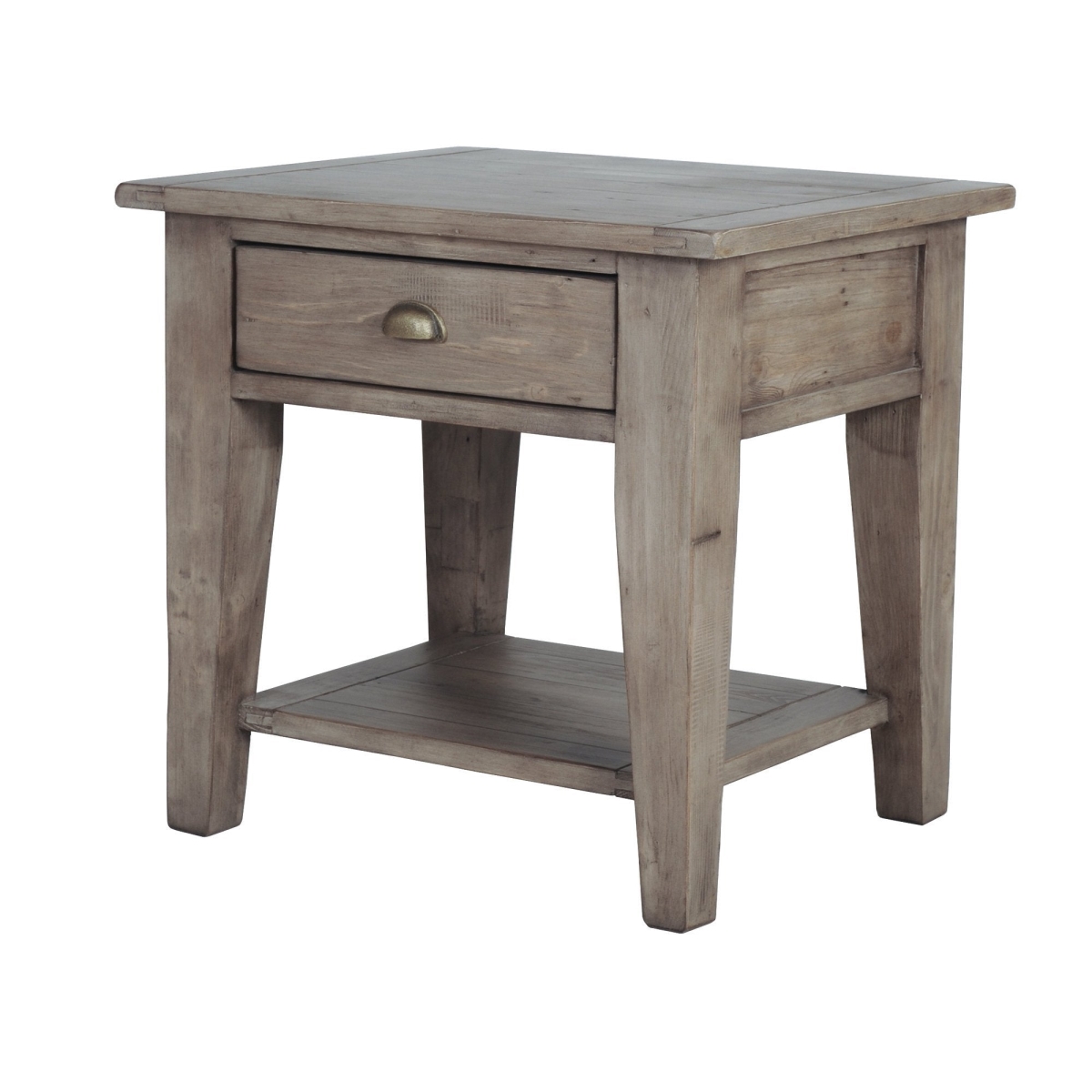 24.4 x 25.6 x 21.7 in. Irish Coast Sundried Regular Side Table, Gray