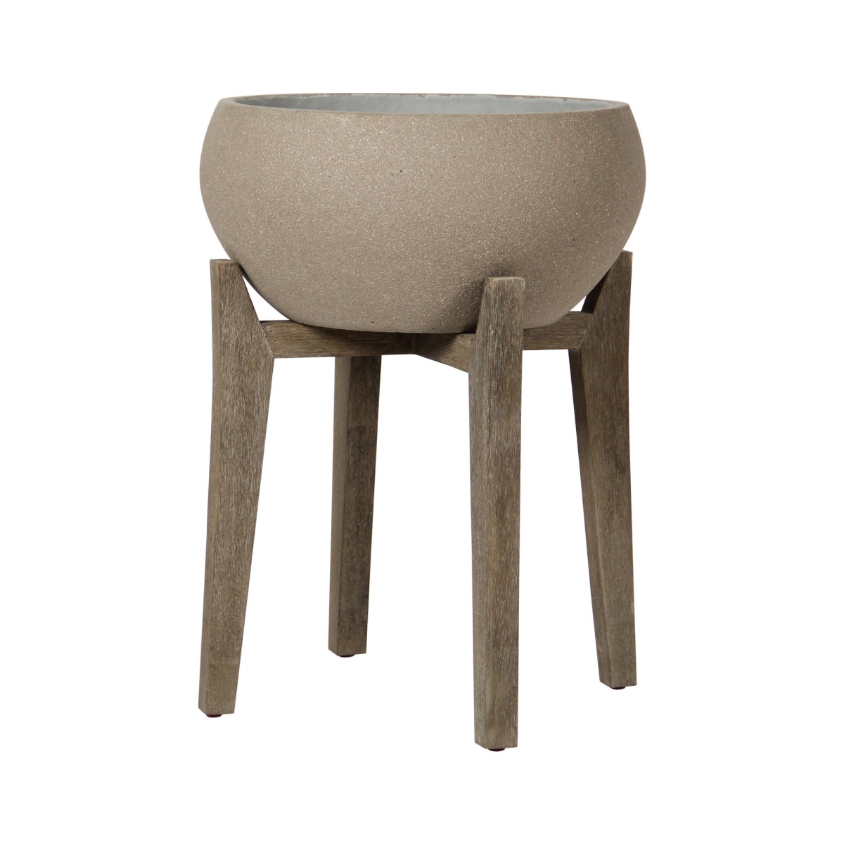 21.1 x 18.5 x 18.5 in. Patio Large Standing Urn, Brown Stone