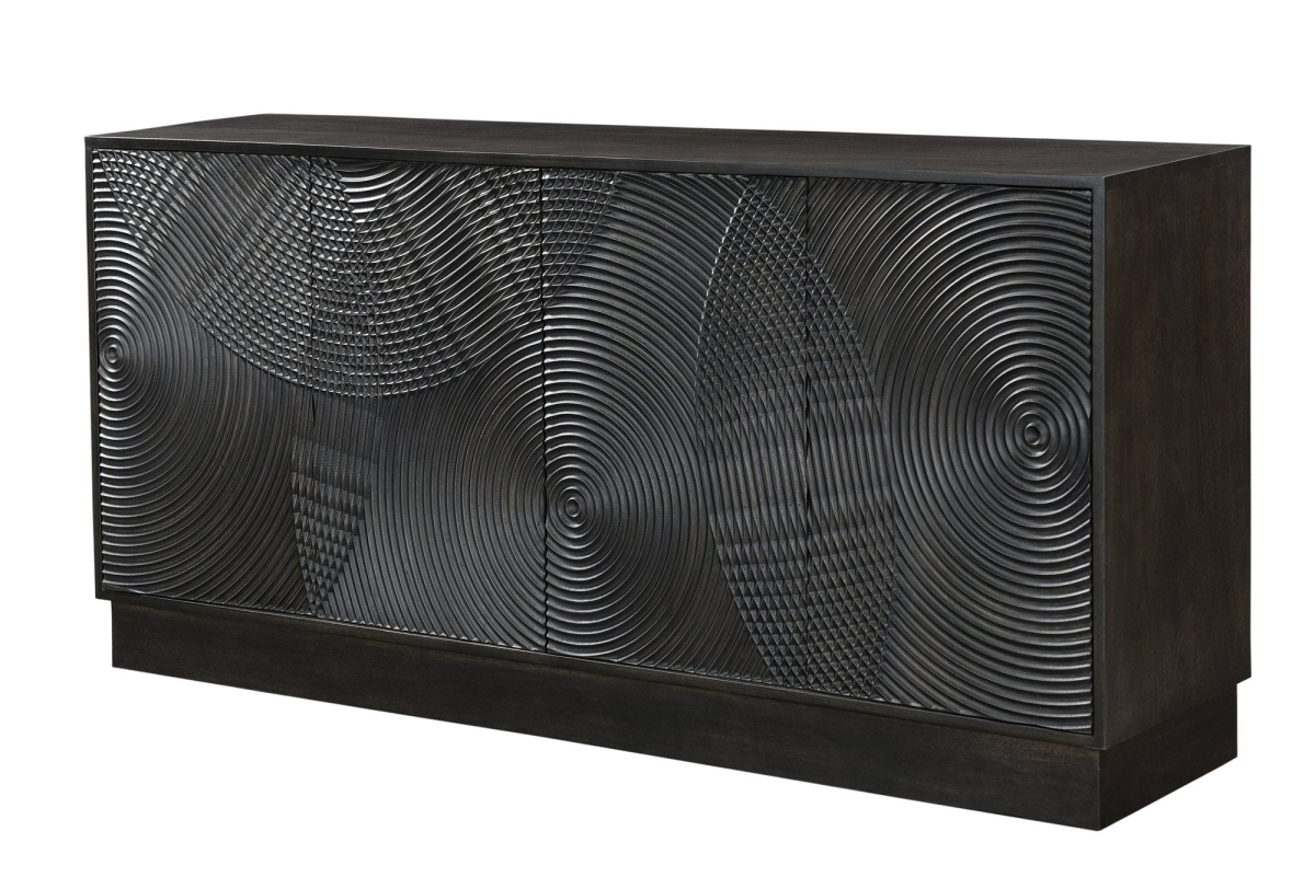 32 x 74 x 16 in. Arcadia Spiral Sideboard, Black