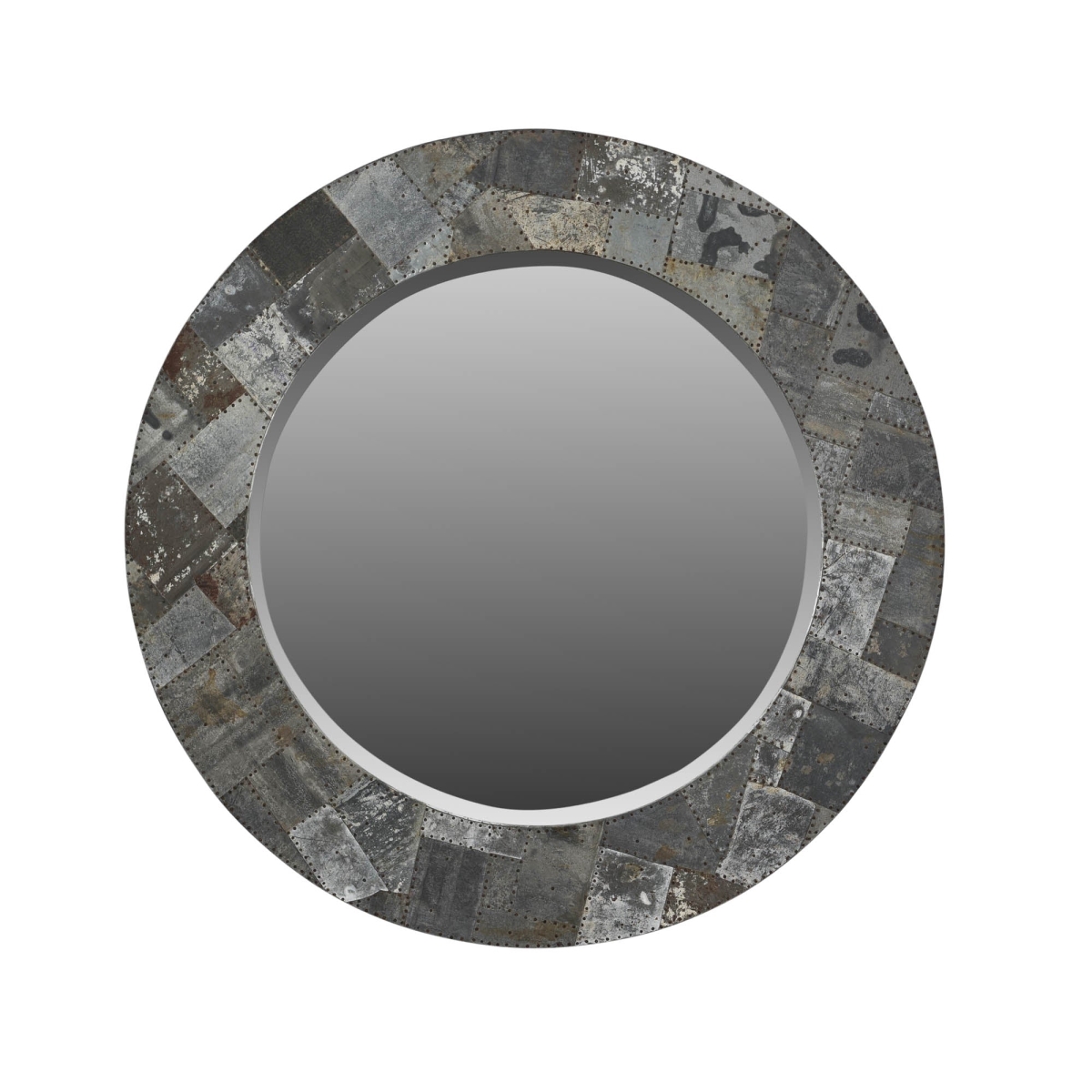 1.75 x 42 x 42 in. Last Chance Arcadia Round Mirror, Gray