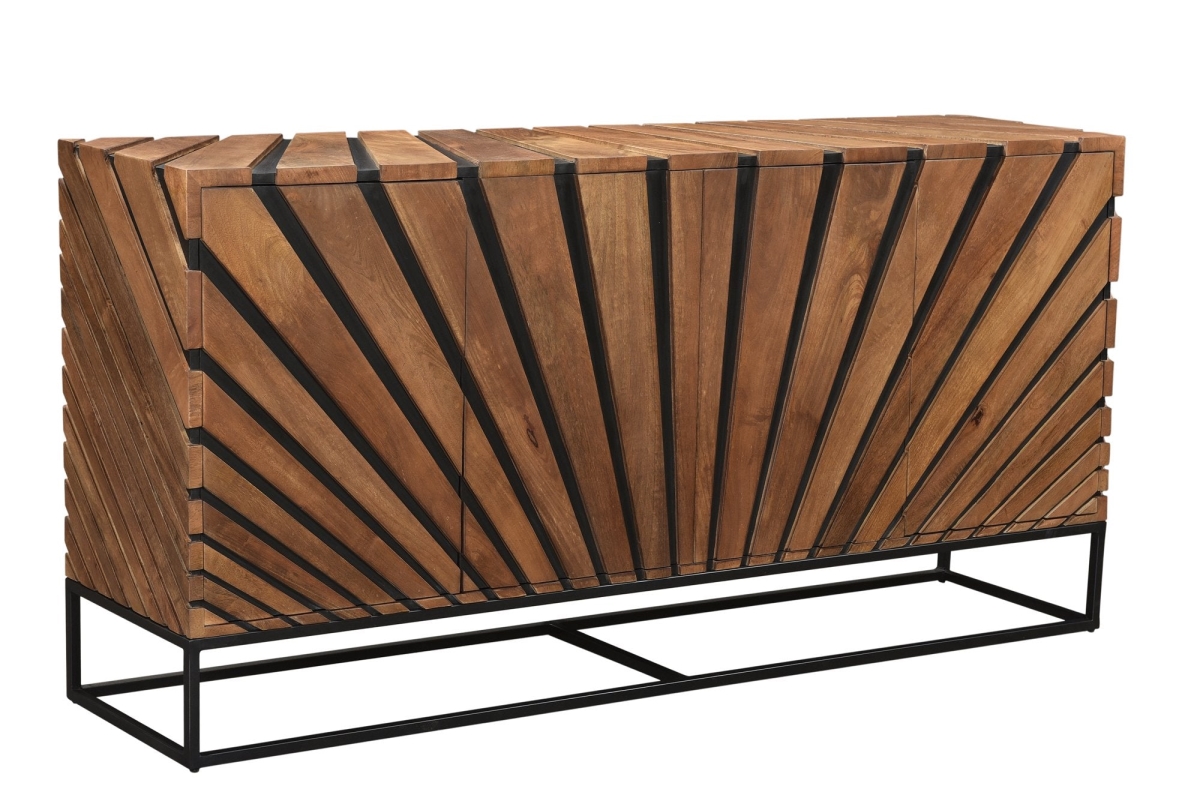 36 x 80 x 16 in. Arcadia Virtual Sideboard, Brown