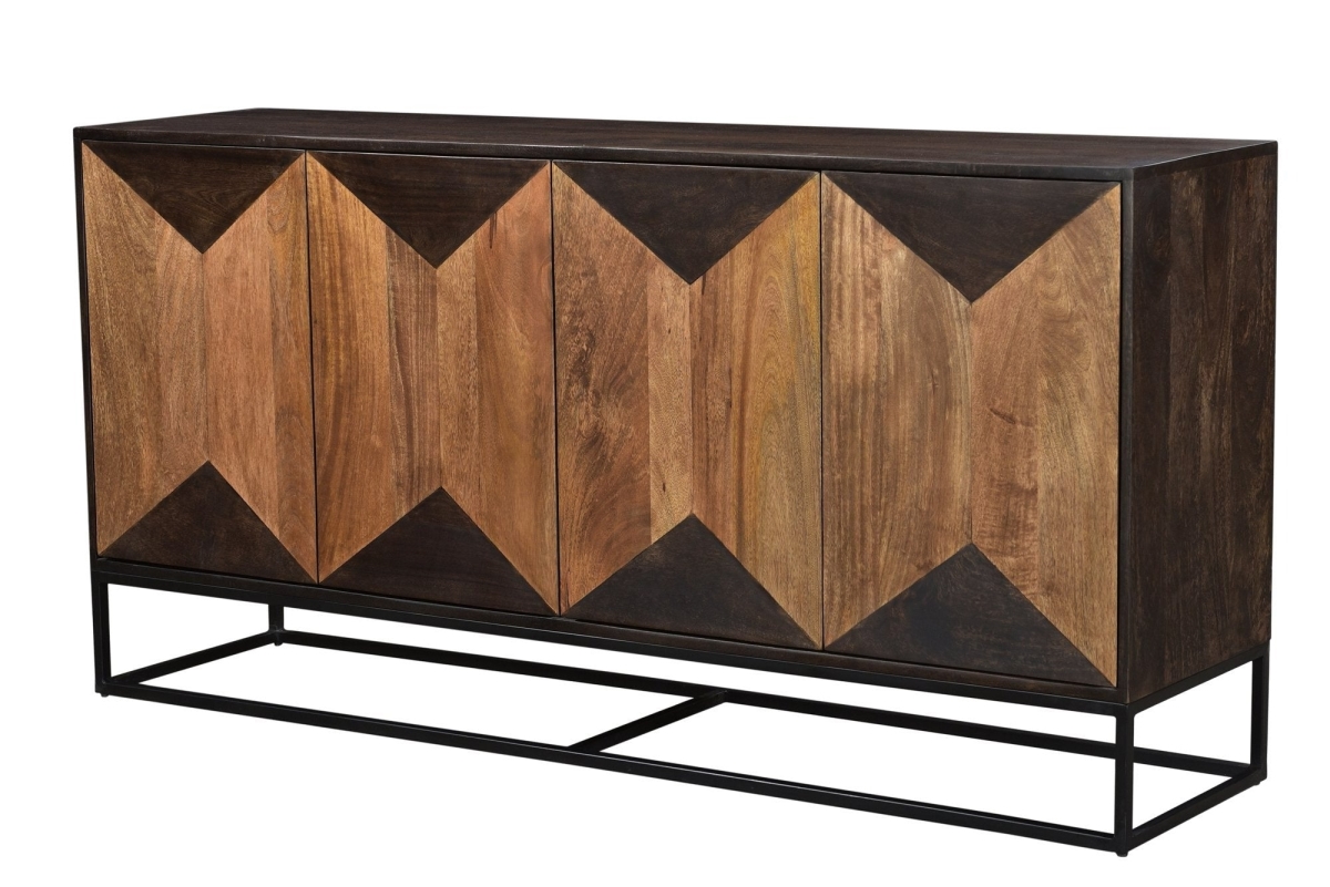 36 x 80 x 16 in. Arcadia Illusion Sideboard, Brown