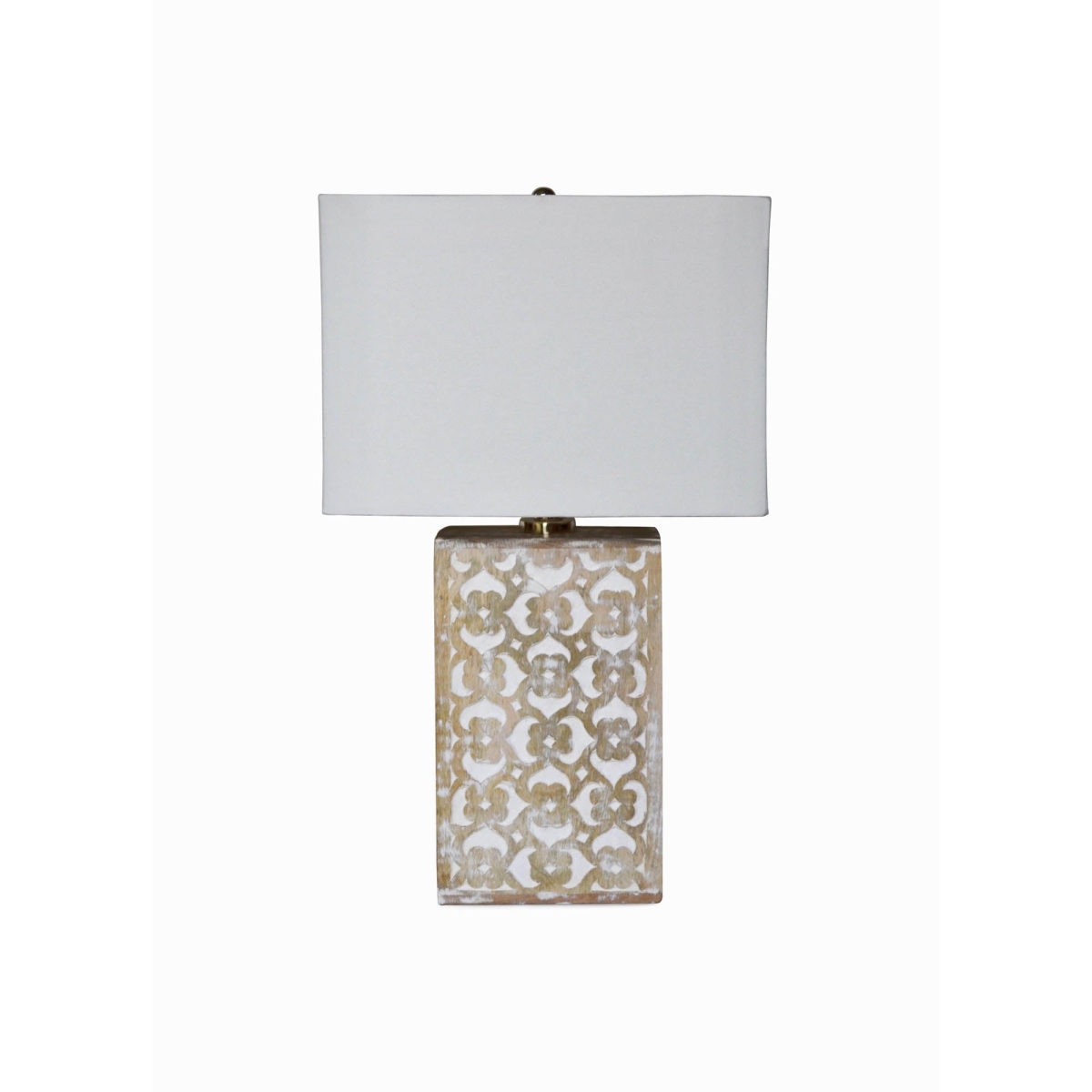 26 x 14.75 x 7.5 in. Skye Blossom Lamp, Brown & White
