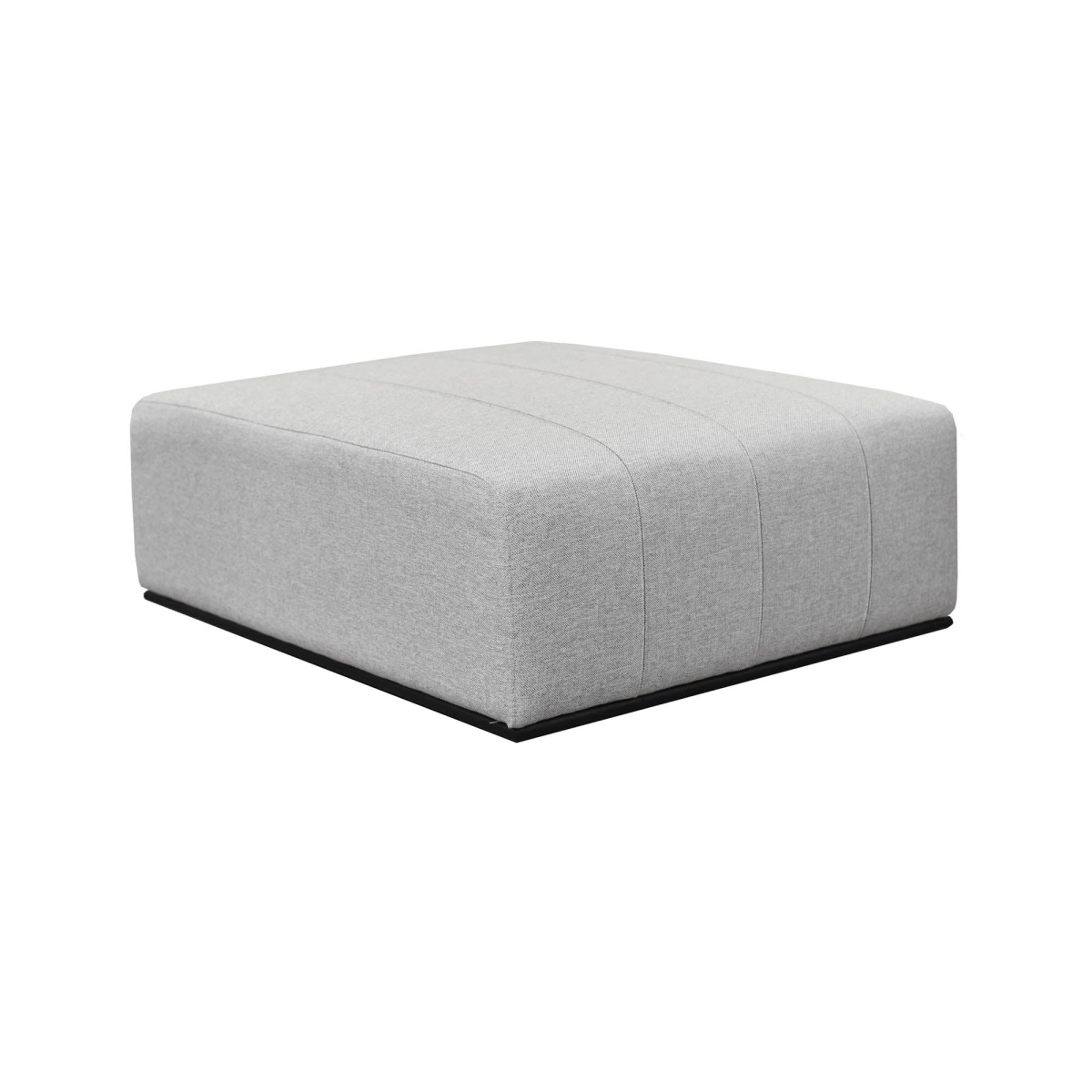 17 x 43 x 35 in. Last Chance Sullivan Ottoman with Alba Stone, Gray