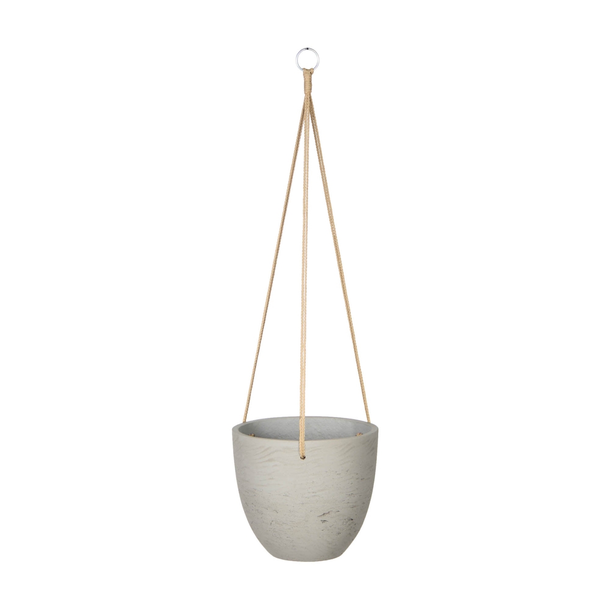 5.9 x 7.1 x 7.1 in. Patio Classic Small Hanging Pot, Cement Gray