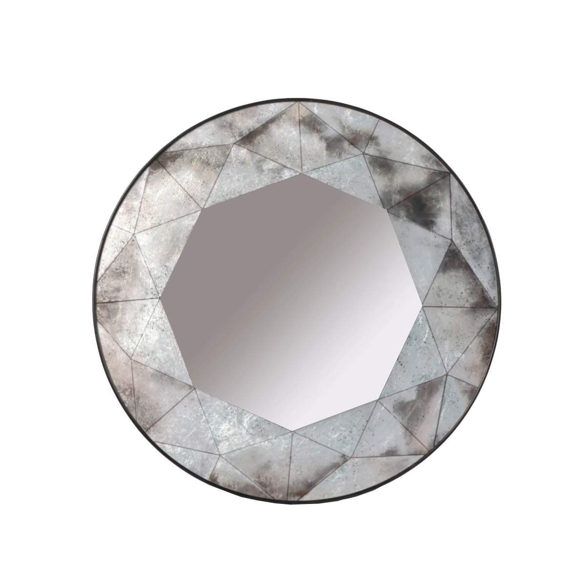 31 x 31 x 1 in. Last Chance Eileen Mirror, Gray & Black
