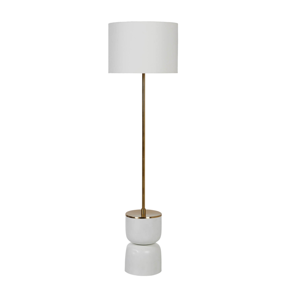 60 x 17 x 17 in. Skye Orchid Floor Lamp, White