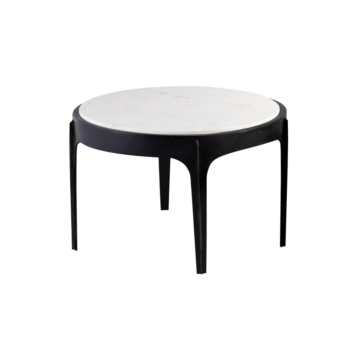 19 x 30 x 30 in. Last Chance Nila Side Table, White & Black