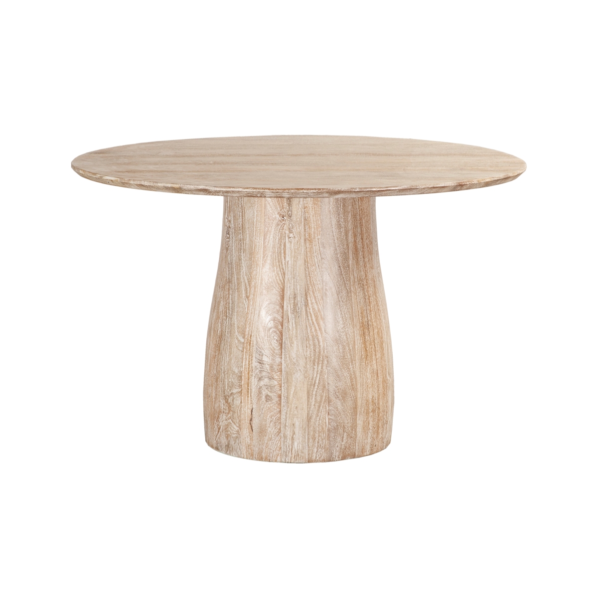 30 x 47 x 47 in. Last Chance Truffle Round Dining Table, Brown