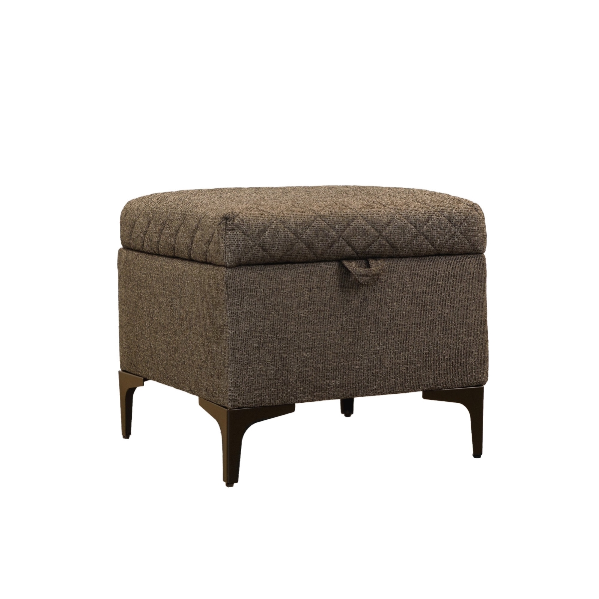 18.9 x 19.7 x 19.7 in. Seating Continental l Reece Storage Ottoman, Medium Brown