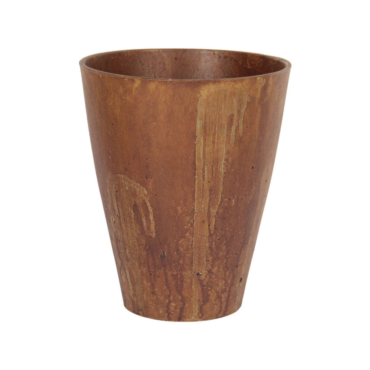 7.5 x 6.3 x 6.3 in. Patio Rustic Small Vase with Corten, Brown