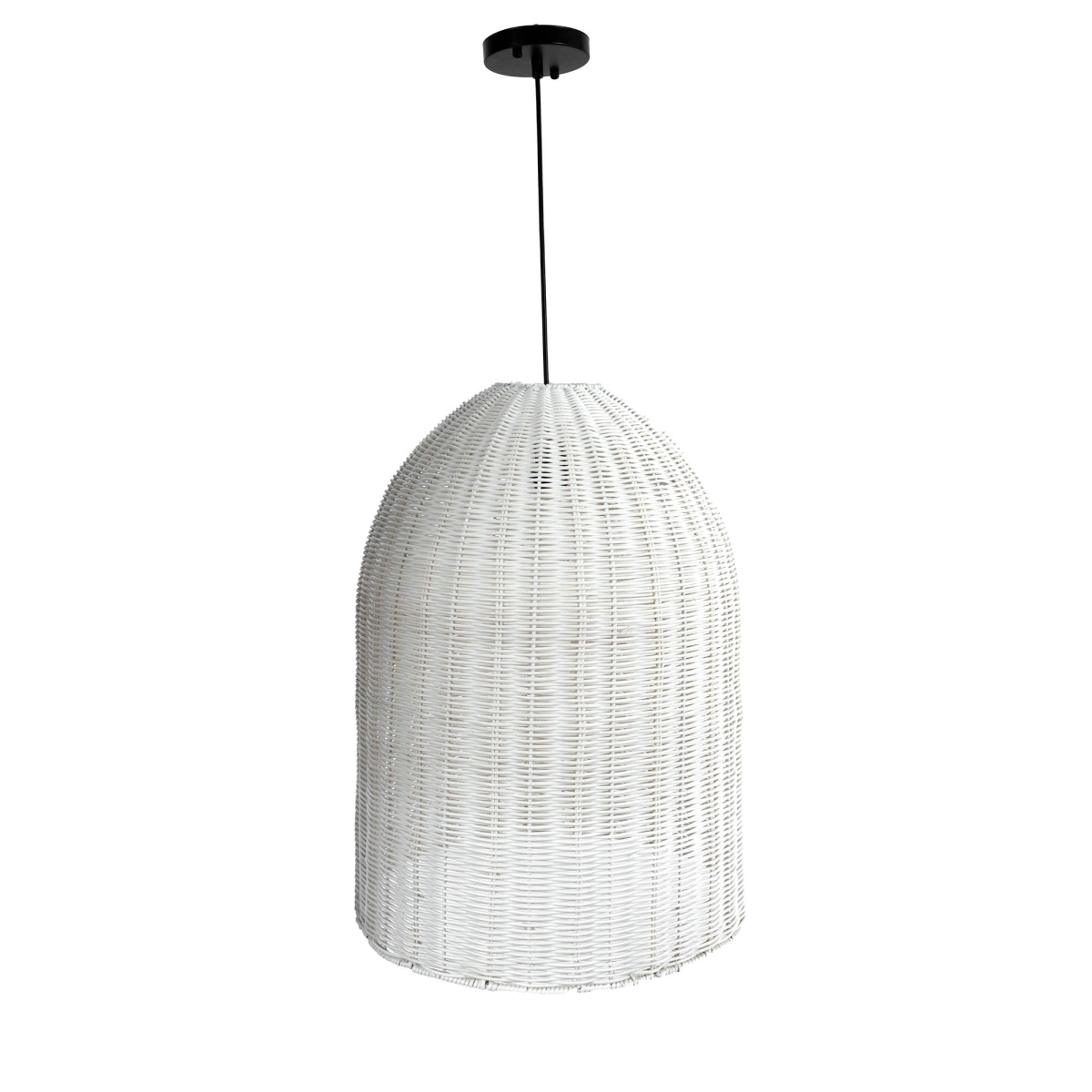 19.6 x 15.7 x 15.7 in. Glow Campana Chandelier, White - Medium