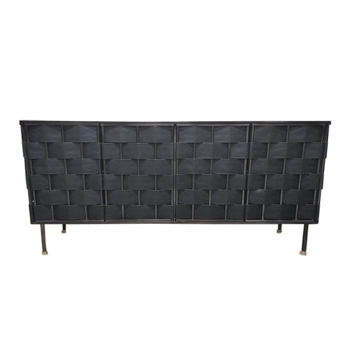 33 x 71 x 19 in. Kenzo Bishop Sideboard, Black & Brown