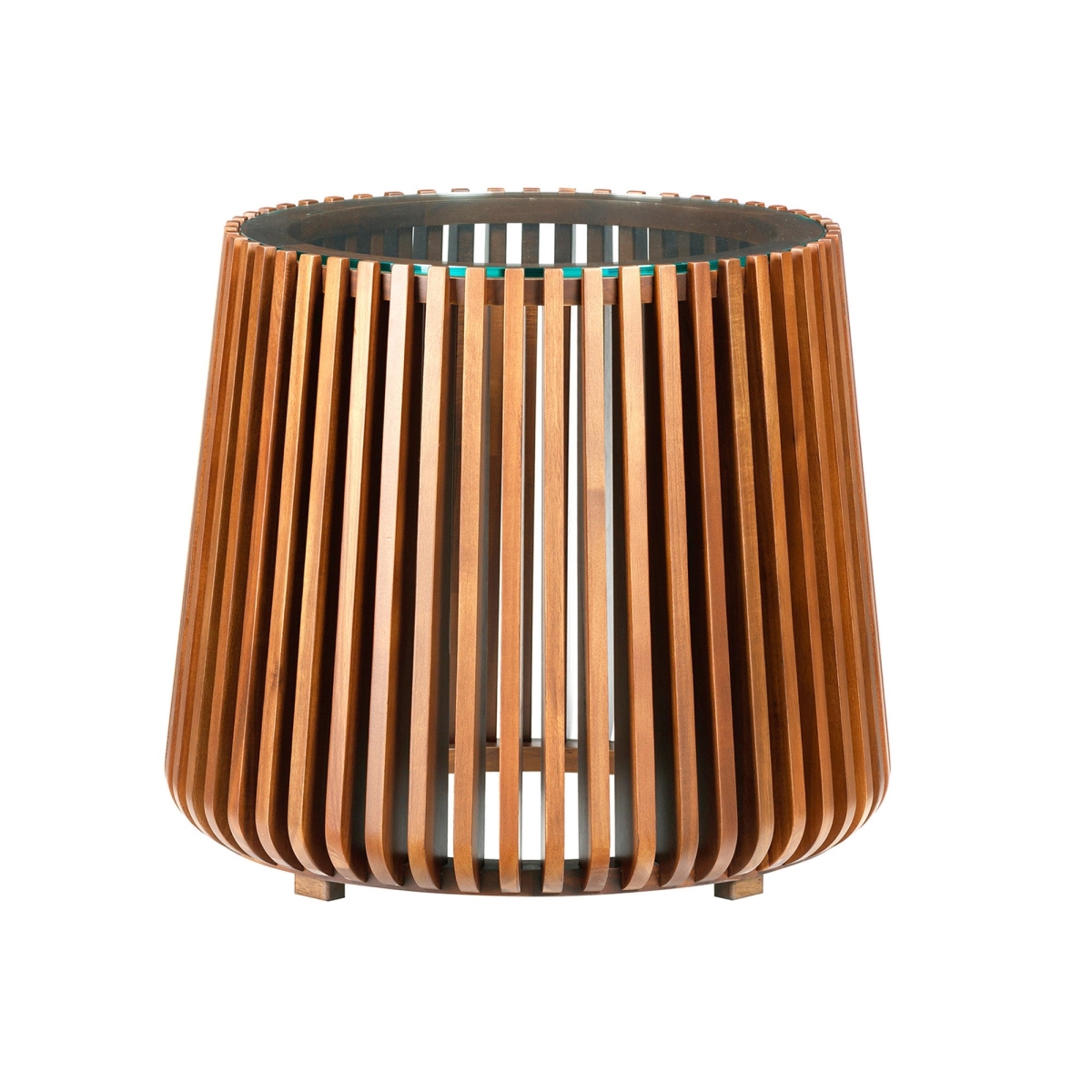 20 x 24 x 24 in. Bungalow Side Table, Honey Brown