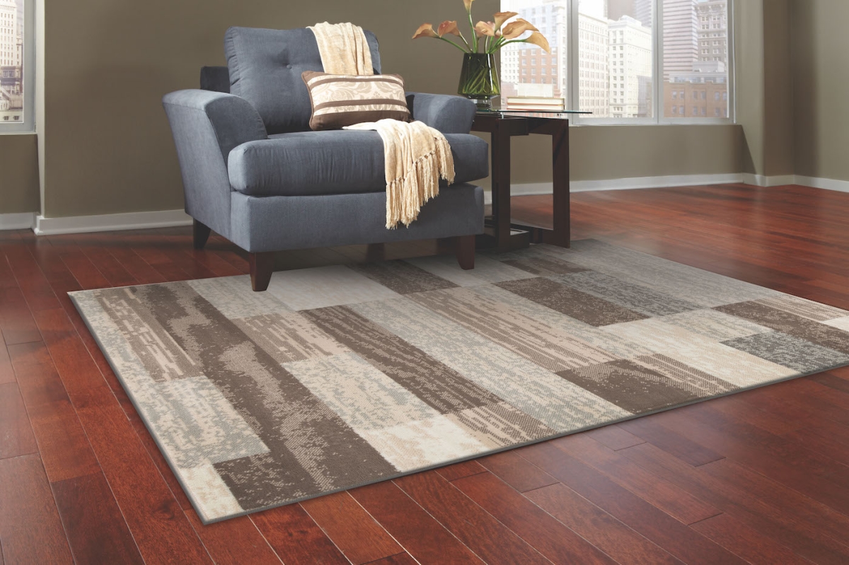 Picture of L Baiet MN306U46 Serena Striped Rug&#44; Brown - 4 x 6 ft.