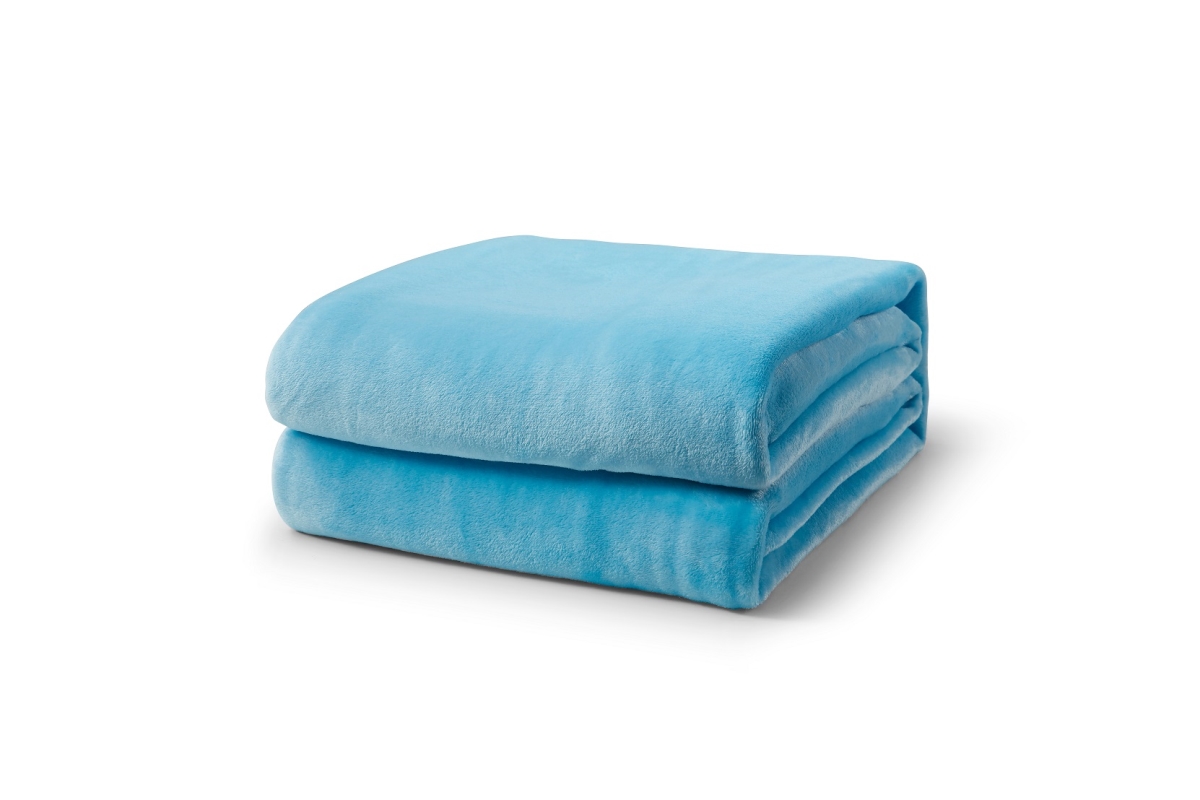 L-Baiet 9452-TWIN BLUE 60 x 80 in. Fleece Twin Blanket&#44; Blue - 100 Percent Polyester