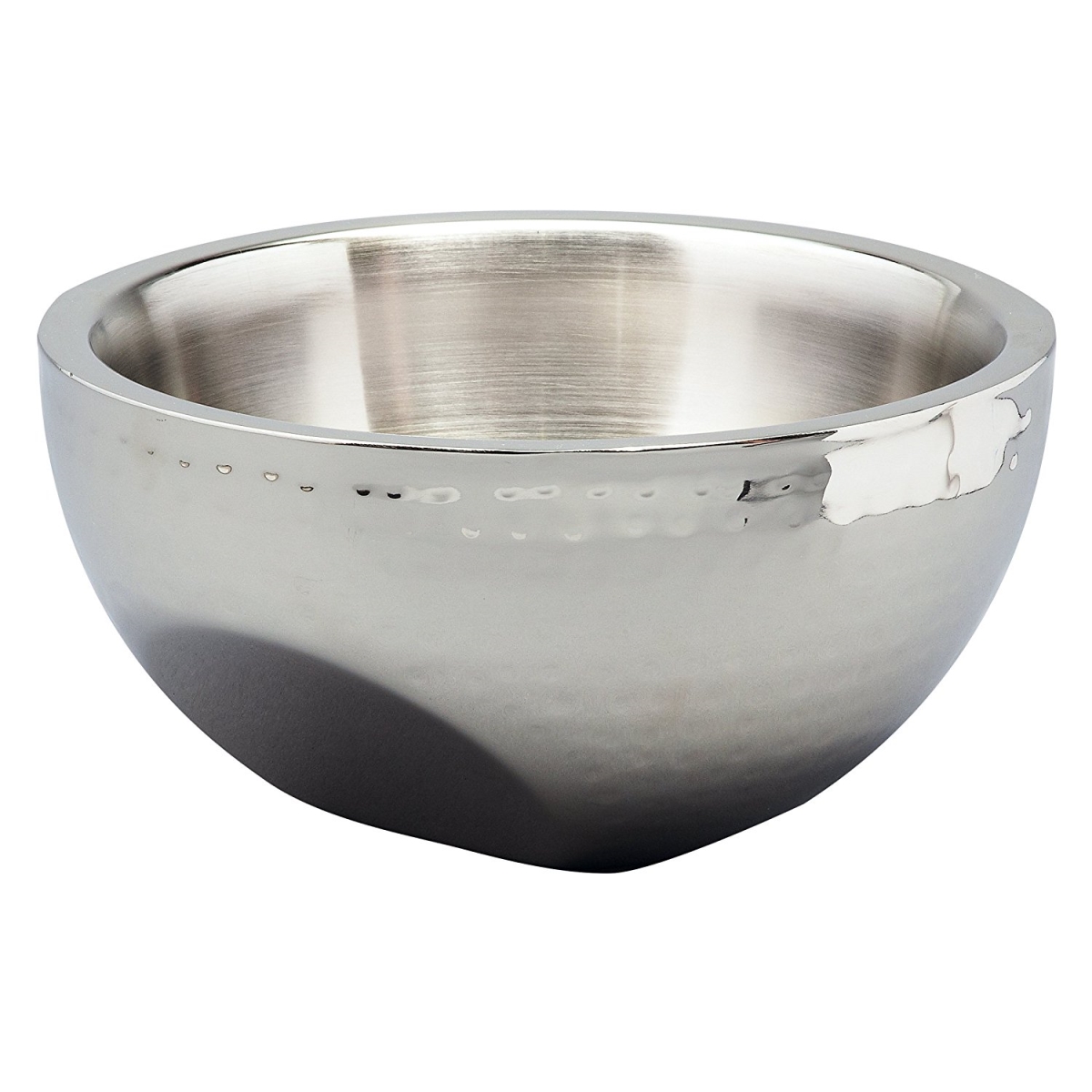 Picture of Leeber 72682 Elegance Hammered 8 in. Stainless Steel Dual Angle Doublewall Serving Bowl