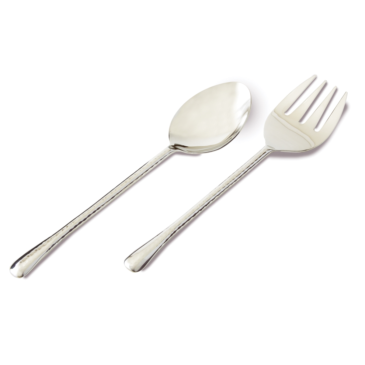 Picture of Leeber 72521 10.5 in. Hammered Stainless Steel Salad Server Set, Silver