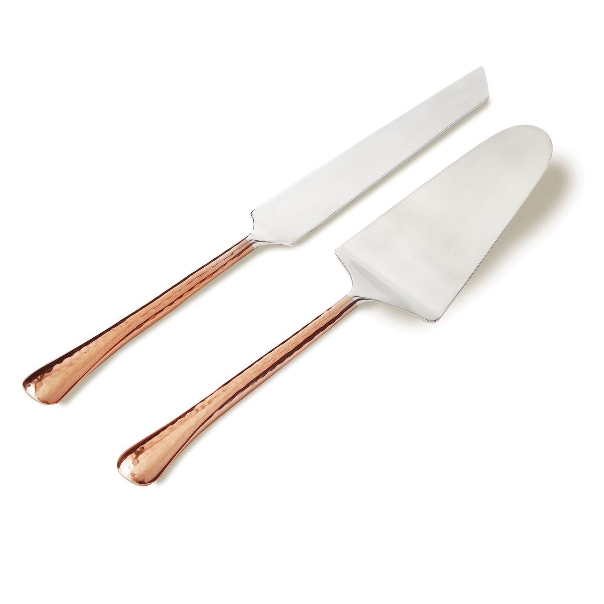 Picture of Leeber 72522 11 in. Hammered Cake Server Set, Silver & Copper