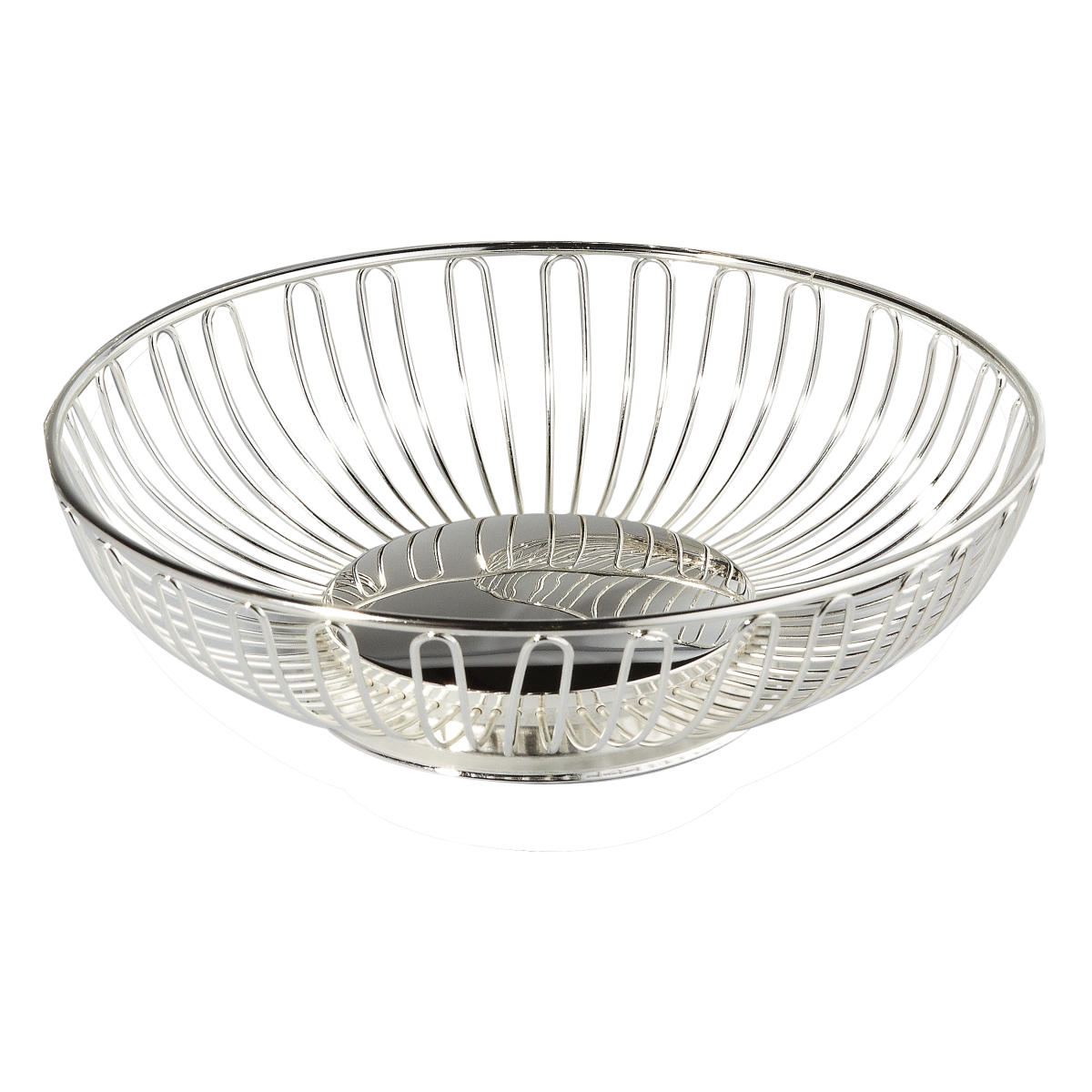 8519  8519  Silver Plated Oval Wire Basket, 11 in.
