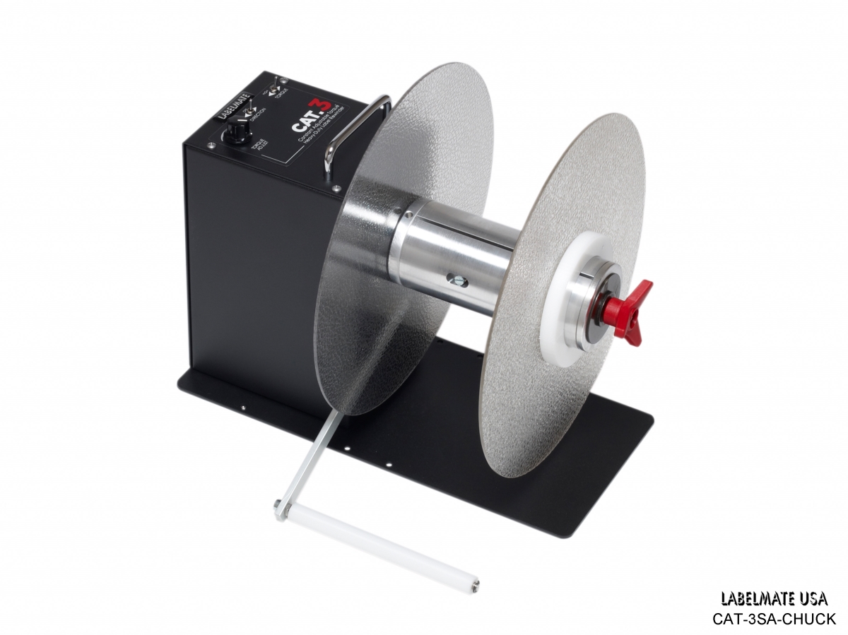 CAT-3SA-CHUCK Rewinder with Sensor Arm - 10 in. Media