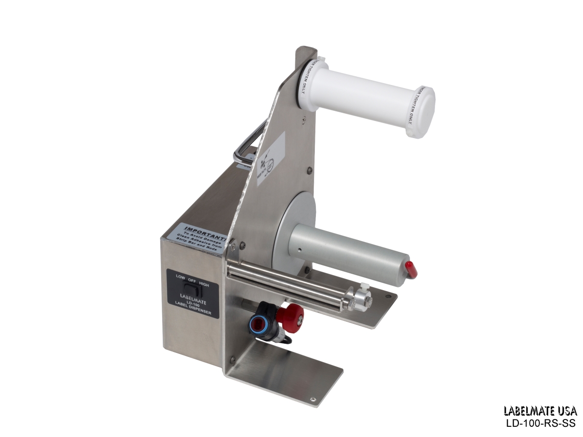LD-100-RS-SS Stainless Steel Automatic Label Dispenser for Opaque Labels