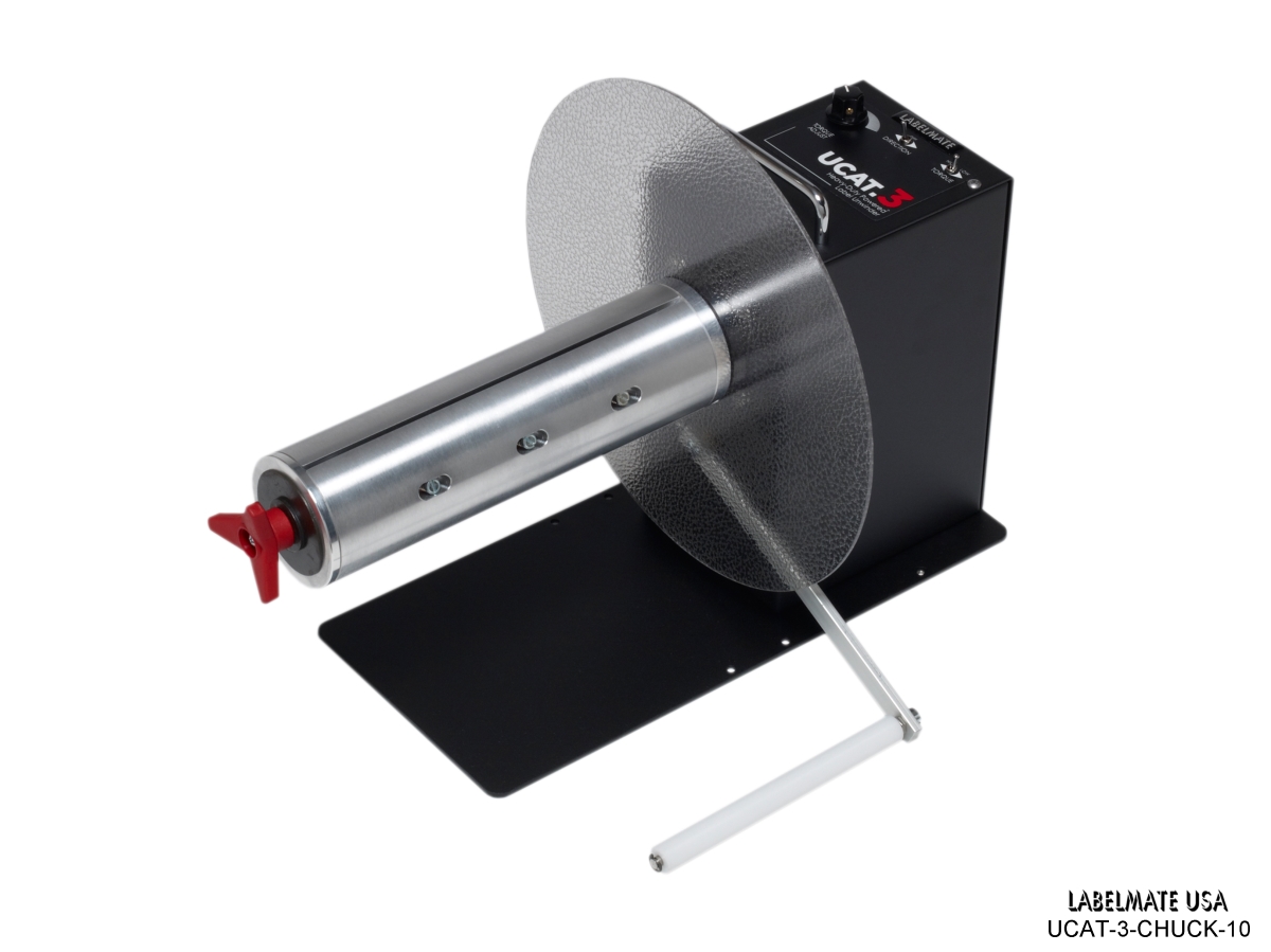UCAT-3-CHUCK-10 Heavy Duty Label Powered Unwinder