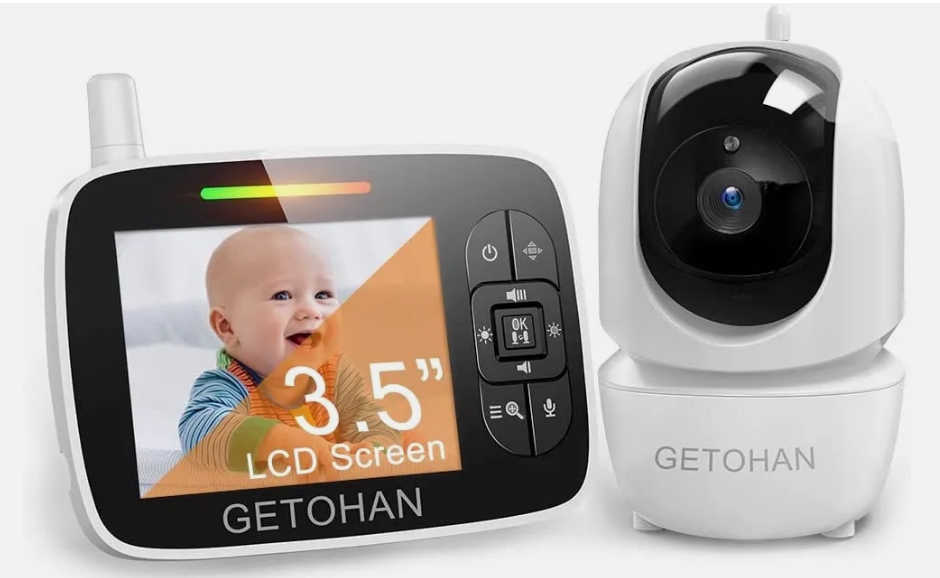 Baby Cam GETOHAN Video Baby Monitor with Camera and Audio Temperature Display, 2-Way Talk