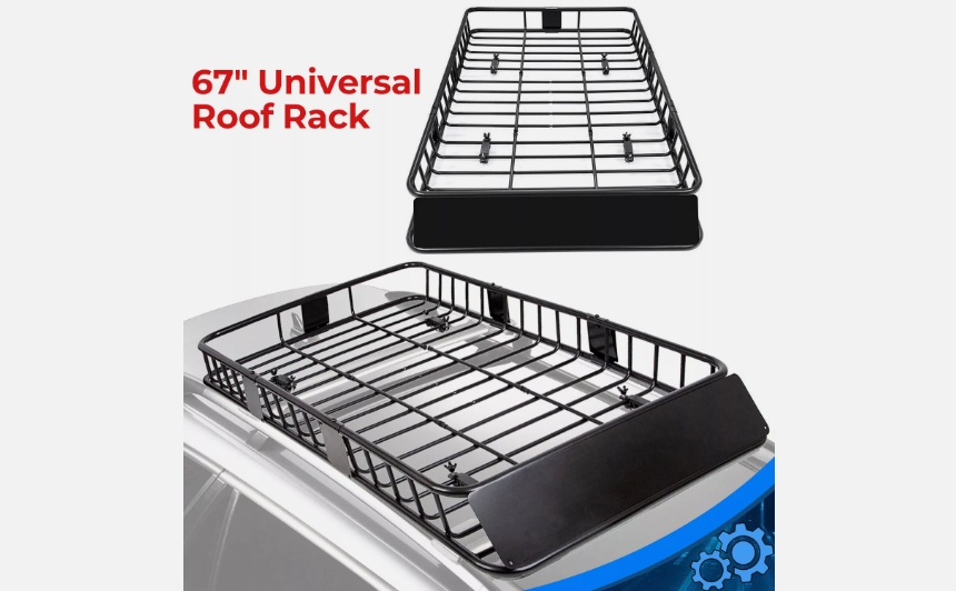 Picture of Roof Rack EB14851767 67&apos; Roof Rack Cargo Top Luggage Holder Carrier Basket with Extension Travel