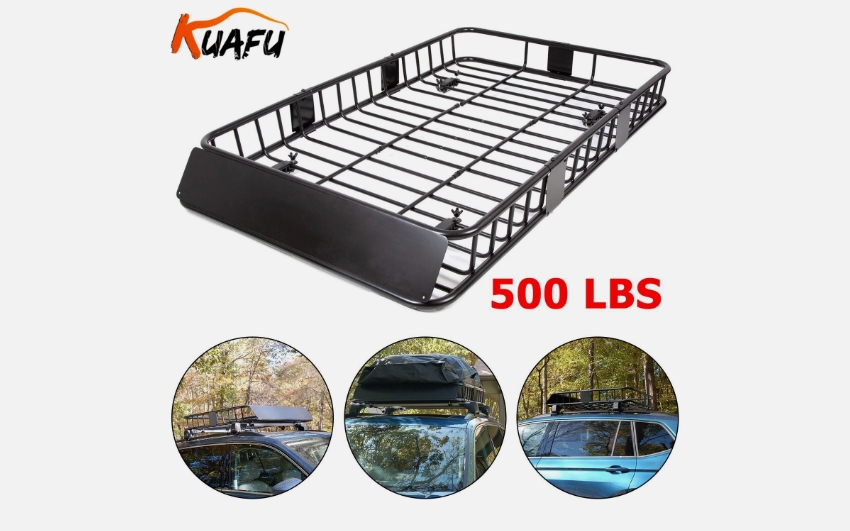 Picture of KUAFU  FLASH000171 500LBS 64&apos; Extension SUV Roof Rack Top Basket Car Top Luggage Carrier Adjustable