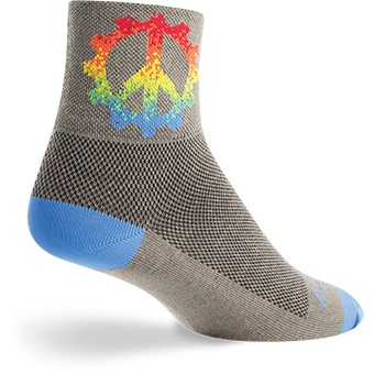 3 in. Peace Ring Socks, Grey - Large & Extra Large