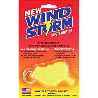 Wind Whistle - Yellow - 2.5 x 1.6 in.
