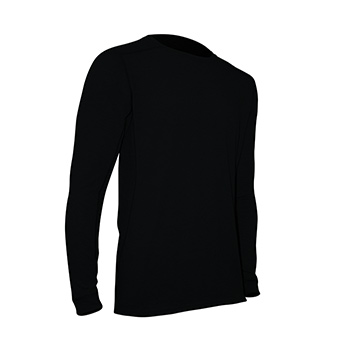 710062 Mens Long Sleeve Insect Shield, Black - Extra Large