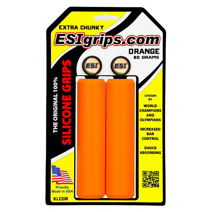 ESI Grips Extra Chunky Mountain Bike Grips Orange, One Size