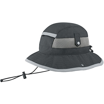 Picture of Juniper 220936 UV Pocket Bucket Hat - Charcoal