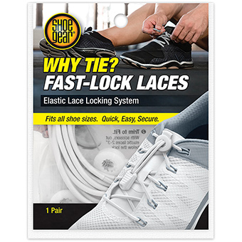 Picture of Shoe Gear 780387 Why Tie Fast Lock Laces - White