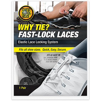 Picture of Shoe Gear 780388 Why Tie Fast Lock Laces - Black