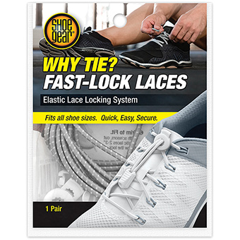 Picture of Shoe Gear 780389 Why Tie Fast Lock Laces - Gray
