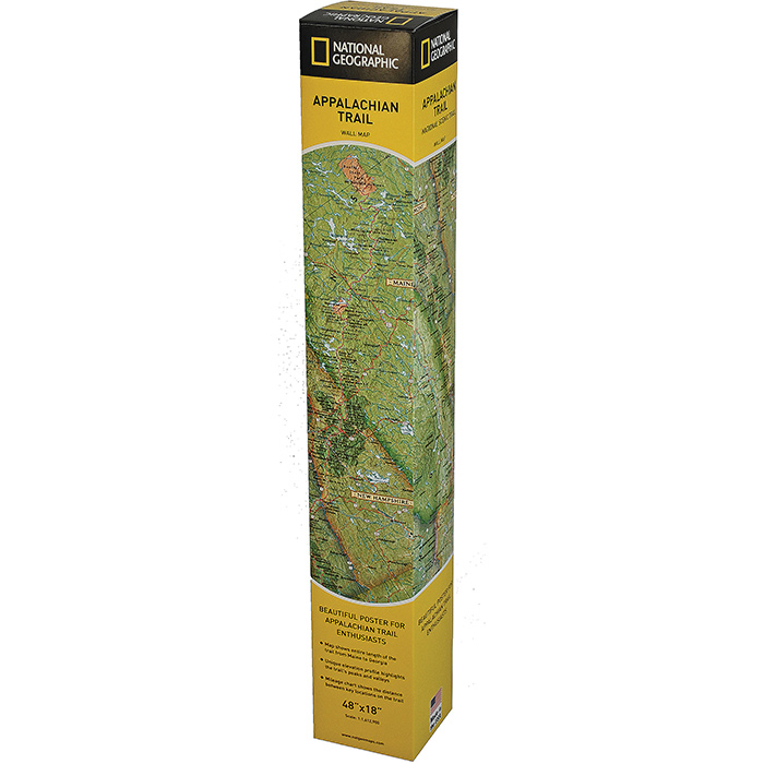 603290 Appalachian Trl Wall Map Boxed