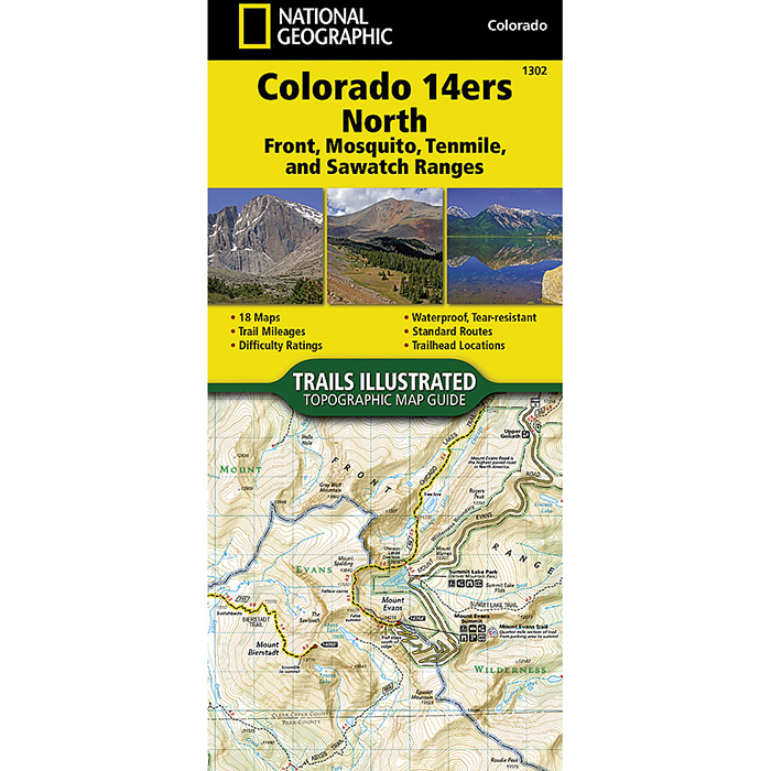 National Geographic Trails Illustrated Topographic Map Guide Series - Colorado - Colorado North