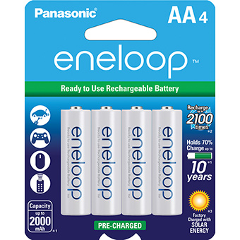 354356 AA Rechargeable Battery - Pack of 4 -  Eneloop