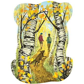 470122 Hike Through Aspens Sticker